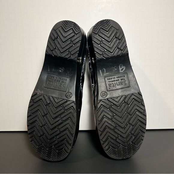 Womens KOI by SANITA Black Leather Slip On Clogs / Size 6.5/7 - 37 - Picture 8 of 9